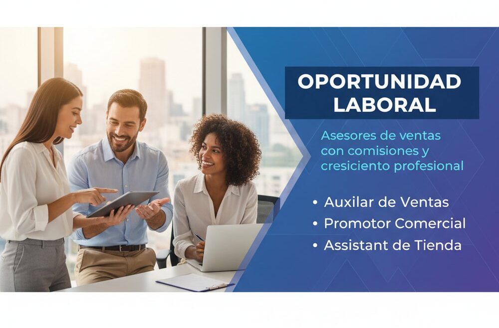 Lee más sobre el artículo Asesores de ventas con comisiones y crecimiento profesional