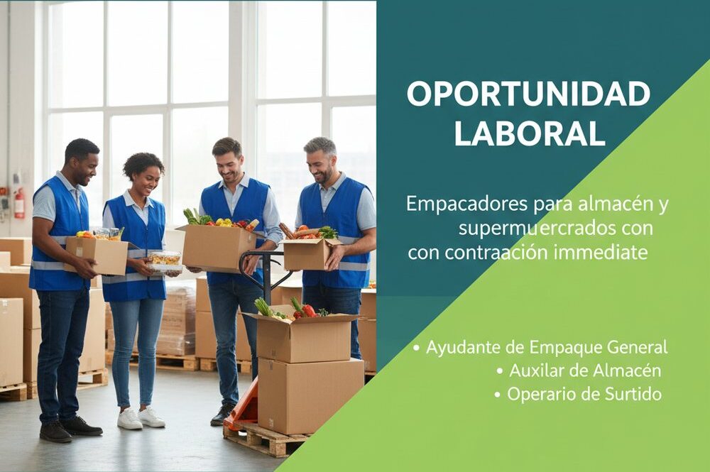 Lee más sobre el artículo Empacadores para almacén y supermercados con contratación inmediata