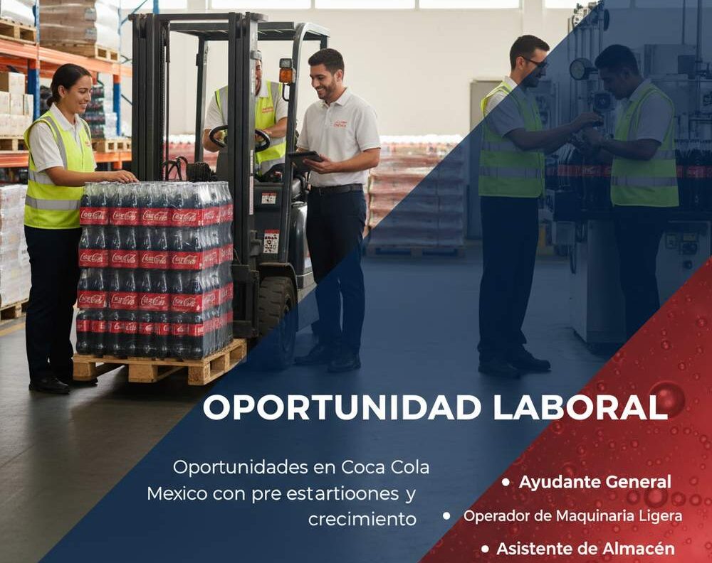Lee más sobre el artículo Oportunidades en Coca Cola Mexico con prestaciones y crecimiento