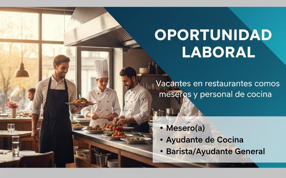 Lee más sobre el artículo Vacantes en restaurantes como meseros y personal de cocina
